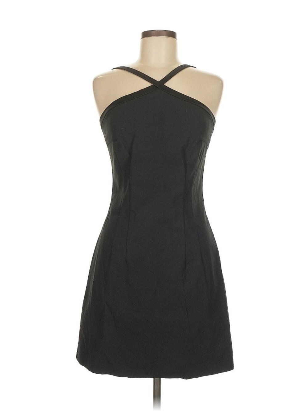 Cache Mini Black Halter Cocktail Dress